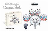 OBL840826 - MONOCHROME JAZZ DRUM SET 5 DRUMS AND CHAIRS