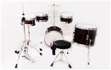 OBL840832 - WINE RED ELECTROPLATING ALLOY JAZZ DRUM SET 5 DRUMS WITH INDEPENDENT CYMBAL LEATHER CHAIR
