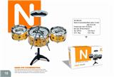 OBL840839 - BLACK AND YELLOW 2 COLORS / JAZZ DRUM SUIT 3 DRUMS