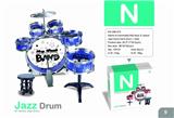 OBL840843 - RED AND BLUE JAZZ DRUM SET 6 DRUMS AND CHAIRS