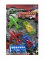 OBL843680 - 实色滑行飞机2只+2只坦克+2只巴士