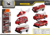 OBL843752 - 6只合金消防车套装