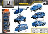 OBL843753 - 6只合金警察车套装