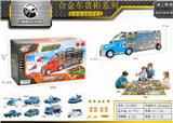 OBL843791 - 1:22拖头货柜收纳合金警察车