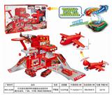 OBL845732 - 灯光音乐消防停车场套装合金变色车
