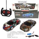 OBL848986 - 1：16四通遥控车来肯水转印金属纹.火龙图案混装