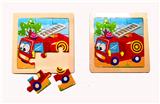OBL852572 - 拼图.消防车(高级纯木制9格图)