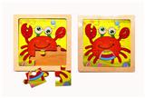 OBL852573 - 拼图.螃蟹(高级纯木制9格图)