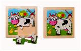 OBL852574 - 拼图.奶牛(高级纯木制9格图)