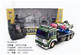 OBL852642 - 四通遥控带灯光军事导弹车3炮