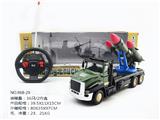OBL852693 - 四通遥控带灯光方向盘军事导弹车3炮