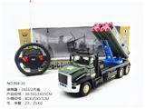 OBL852694 - 四通遥控带灯光方向盘军事导弹车8炮