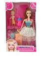 OBL853743 - 11.5-inch real live hand barbie with 3-inch baby bottle and hanging skirt