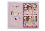 OBL853749 - SIX INCH FULL BODY LIVE HAND PRINCESS LAURIE FASHION 6 DRESSES, A BOX OF 6PCS