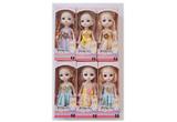 OBL853750 - 6 INCH FULL BODY LIVE HAND PRINCESS LAURIE FASHION 6 DRESSES MIXED