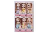 OBL853751 - 6 INCH FULL BODY LIVE HAND PRINCESS LAURIE FASHION 6 DRESSES MIXED