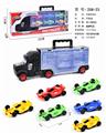 OBL854718 - HAND-HELD GIFT BOX CONTAINER TAXIING TOW TRUCK WITH 6 TAXIING F1 CARS