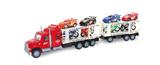 OBL855161 - 2 INERTIA DOUBLE DECK TRACTOR (4 MOTORCYCLES AND 4 RACING CARS)