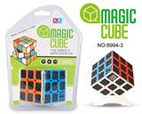 OBL855566 - CUBIC SOLID COLOR CARBON FIBER TIMER MAGIC CUBE
