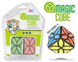 OBL855750 - BLACK RUBIKS CUBE WITH FOUR-LEAF CLOVER