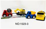 OBL857382 - THREE TYPES OF INERTIAL ENGINEERING VEHICLES TOWING EXCAVATORS