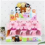 OBL859206 - Pink pig small double head hand pressure fan