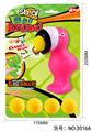 OBL859324 - 搪胶动物炮手/火烈鸟打EVA球（
吸塑）