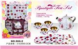 OBL859899 - 过家家马口铁白底花茶具