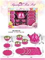 OBL859927 - 过家家马口铁粉红点花茶具