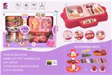 OBL860072 - 红色豪华版多功能火锅烧烤一体锅+甜品塔30pcs