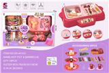 OBL860073 - 红色豪华版多功能火锅烧烤一体锅+甜品塔30pcs