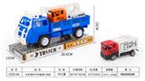 OBL860487 - SOLID COLOR INERTIA TRUCK WITH SLIDING FIRE TRUCK