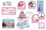 OBL860750 - ICE AND SNOW CAKE CAR WITH CAKE (RECORDING, LIGHTING, CANDLE CAN BLOW OUT) 12 INCH ICE AND SNOW BARBIE