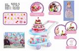OBL860754 - ICE AND SNOW CAKE CAR WITH CAKE (RECORDING, LIGHTING, CANDLE CAN BLOW OUT) 12 INCH ICE AND SNOW BARBIE