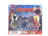 OBL863545 - BIG HEAD CARTOON SPIDER-MAN CAPTAIN AMERICA IRON MAN MIX (3 PACKS)