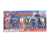OBL863546 - BIG HEAD CARTOON SPIDER-MAN CAPTAIN AMERICA IRON MAN MIX (6 PACKS)