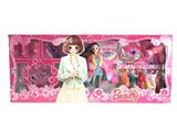 OBL863847 - Barbie doll color box set 11.5 movable multi joint solid body with human eyes