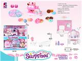 OBL864792 - OUTDOOR ICE CREAM CAR AND BATHROOM DOUBLE DECKER HOUSE SET
