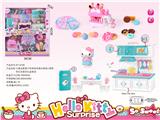 OBL864819 - KT SINGLE CAT KITCHEN CUTLERY OUTDOOR ICE CREAM CART DOUBLE-DECKER HOME SET