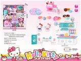 OBL864820 - KT DOUBLE CAT KITCHEN UTENSILS AND OUTDOOR ICE CREAM CAR DOUBLE DECK HOUSE SET