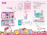 OBL864823 - KT CAT ROOM DRESSER AND KITCHEN UTENSILS DOUBLE DECKER HOUSE SUIT