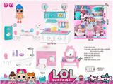 OBL864854 - SURPRISE DOLL KITCHEN CUTLERY AND BATHROOM DOUBLE DECKER HOUSE SET