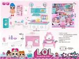 OBL864855 - SURPRISE DOLL KITCHEN CUTLERY AND BATHROOM DOUBLE DECKER HOUSE SET