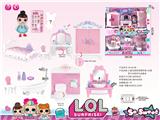OBL864857 - SURPRISE DOLL ROOM DRESSER AND BATHROOM DOUBLE DECKER HOUSE SET