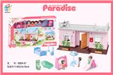 OBL864895 - COLORFUL DIY VILLA WITH DOLL FURNITURE SET