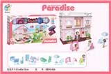 OBL864897 - COLORFUL DIY VILLA WITH DOLL FURNITURE SET