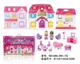 OBL864914 - ELECTRIC VILLA WITH LIGHT MUSIC, TURN PATTERN WITH DOLL FURNITURE (NO ELECTRICITY)