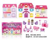 OBL864915 - SIMULATED VILLA WITH DOLLS, FURNITURE