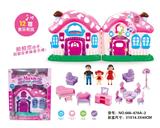OBL864925 - SIMULATION VILLA PACKAGE WITH FOUR LIGHTS, SEVEN COLORS, FURNITURE, DOLL, VOICE CONTROL, 12 DAZZLING MUSIC (NOT INCLUDING ELECTRICITY)