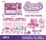 OBL864936 - VILLA 3.5 INCH SOLID BARBIE WITH FURNITURE AND JEWELRY STORAGE BOX (LIGHTING AND MUSIC)
